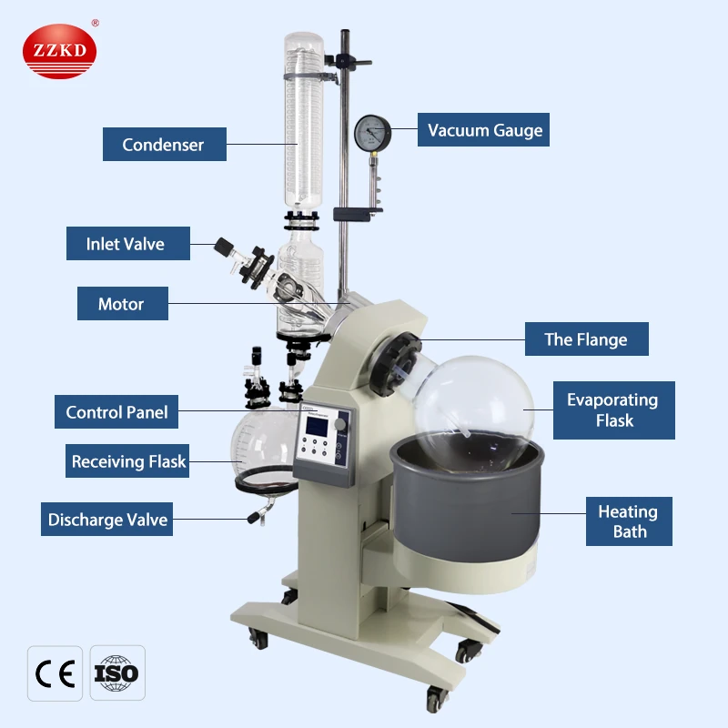 R-1010 rotary vacuum evaporator water oil bath R-1010 rotary vacuum evaporator water oil bath