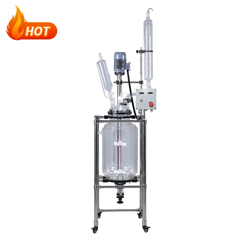 Double Jacketed Glass Reactor