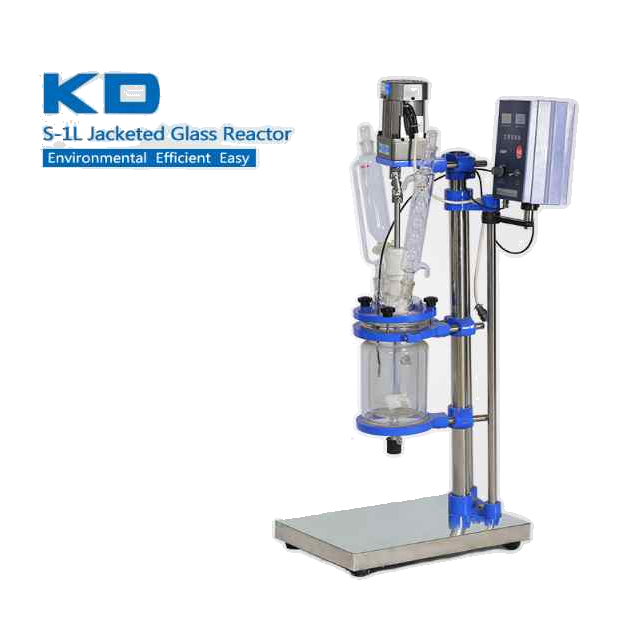 S-1L 2L 3L 5L glass jacketed reactor